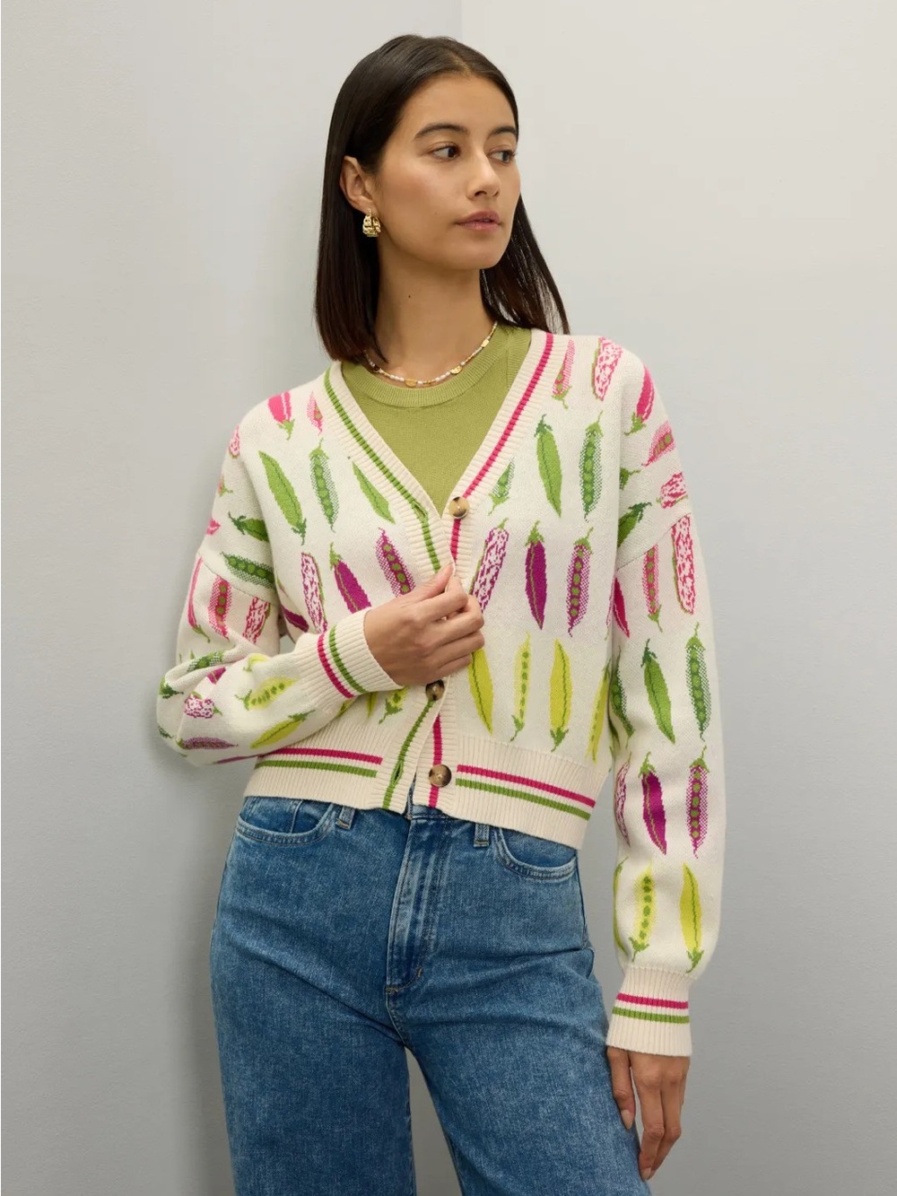Rachel Antonoff Ana Printed Cardigan